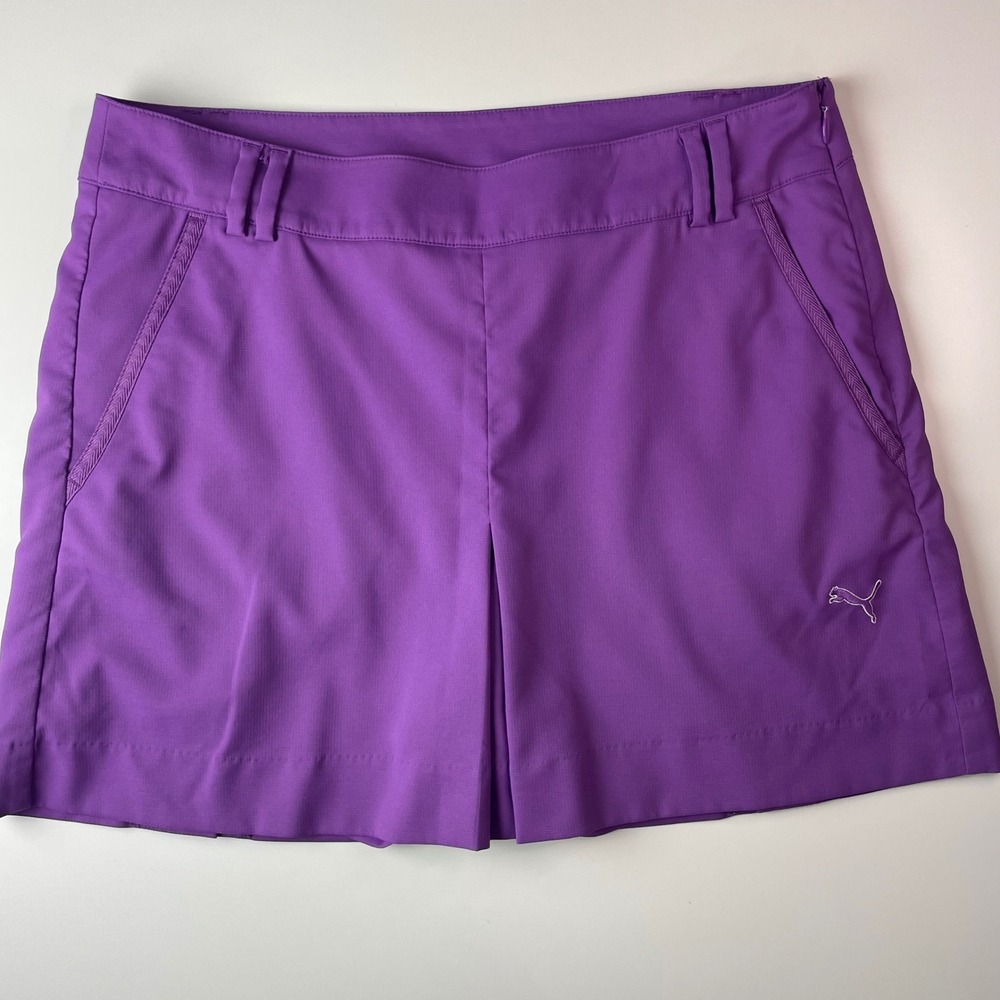 Puma Golf Women Purple Performance Skort Side Zip Athletic Skirt Size 6 563498